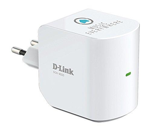 D-Link DCH-M225 - Repetidor WiFi N 300 Amplificador Extensor de Red (802.11n hasta 300 Mbps, Banda 2.4 GHz, Compatible Audio por WiFi, 2 Antenas internas), Blanco