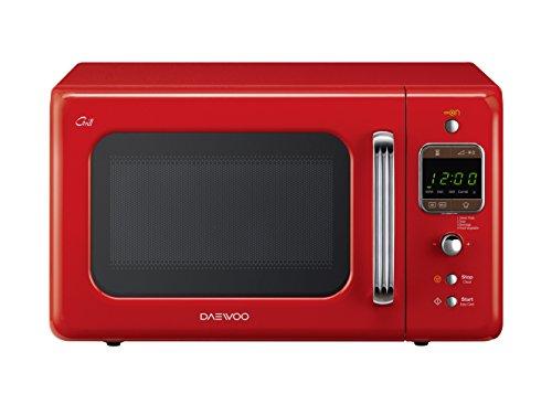 Daewoo KOG-6LBR - Microondas 20 litros digital con grill, 800 W, color rojo