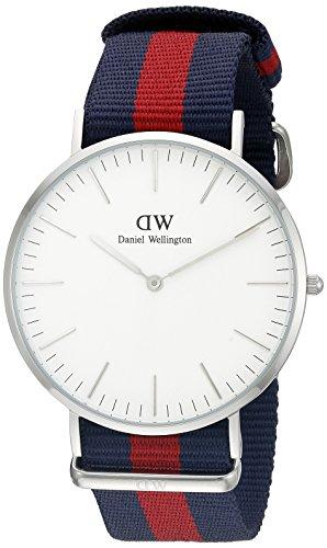 Daniel Wellington 0201DW - Reloj con correa de acero para hombre, color del dial blanco