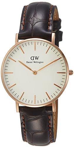 Daniel Wellington 510DW Classic York - Reloj con correa de piel para mujer, color Rosa