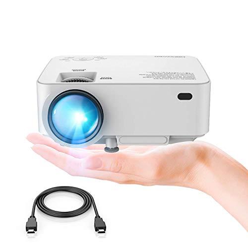 DBPOWER Mini proyector, 2200 Lumen Proyector LED de Video HD 1080P con Pantalla de 176", Vida útil de 50,000 Horas, proyector para Cine en casa Compatible con Amazon Fire TV Stick (White(New))