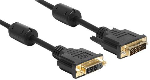 DeLOCK DVI-D/DVI-D 5m - Cables DVI (DVI-D, DVI-D, Macho/Hembra, Oro, Negro)