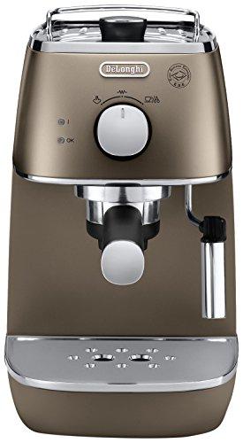 De'Longhi Distinta Cafetera Espresso manual para café molido y monodosis ESE, 1050 W, 2 cups, acero inoxidable, Bronce