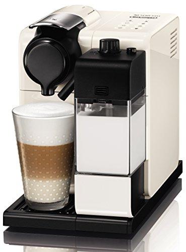 Nespresso DeLonghi Lattissima Touch EN 550W-Cafetera de cápsulas, 19 bares, apagado automático, depósito de leche, táctil, color Glam White