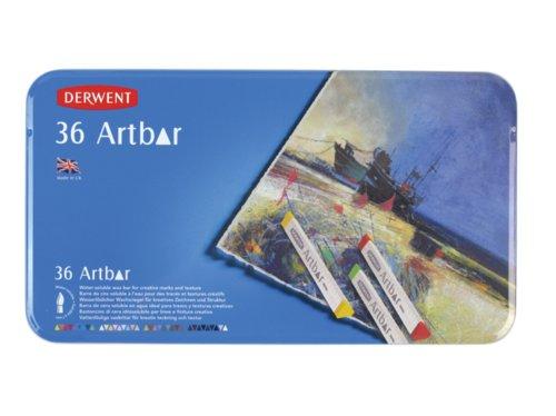 Derwent Artbar - Barras de cera (36 colores, en estuche de metal)