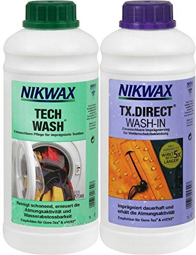 VAUDE Detergente Nikwax Tech Wash TX Direct 2 x 1 l, Transparente, 2, 30341