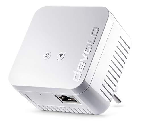 Devolo dLAN 550 WiFi (Internet de 500 Mbit/s a través de la red eléctrica, 300 Mbit/s a través de WiFi, 1 puerto LAN, 1 adaptador Powerline, adaptador de red PLC, amplificador de WiFi, WiFi Booster, WiFi Move) color blanco