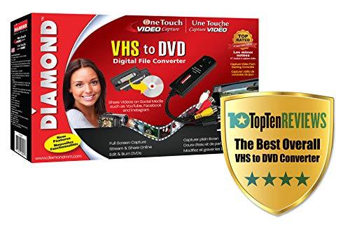 Diamond Multimedia VC500 One Touch Dispositivo para capturar Video USB 2.0 - Capturadora de vídeo (NTSC,PAL, 25 pps, 30 pps, 720 x 576 Pixeles, 720 x 480 Pixeles, MPEG1,MPEG2,MPEG4)