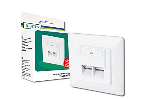 DIGITUS Professional - Toma de pared red Cat 6 - DN-9005-N - 1 Gbit - Montaje empotrable - Instalación de cable horizontal