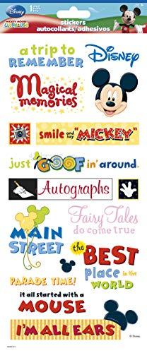 Disney adesivi/confini confezionati-Mickey Themepark frase adesivi