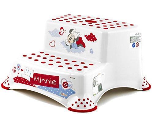 Plastimyr Minnie - taburete con doble escalón, color blanco