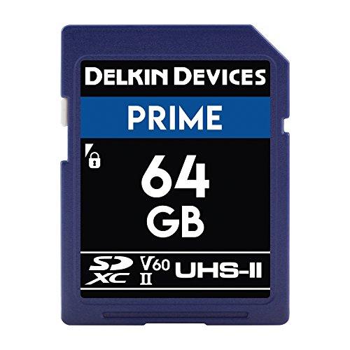 Dispositivos Delkin 64 GB Prime SDXC 1900 x UHS-II (U3/V60) Tarjeta de Memoria (ddsdb190064g)