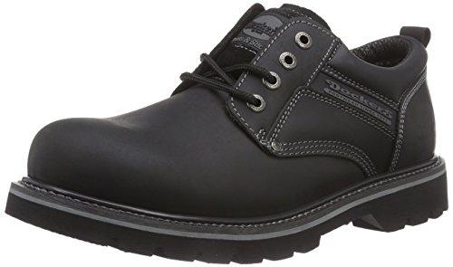 Dockers 23DA005 - Zapatos de cordones de cuero para hombre, color negro, talla 43