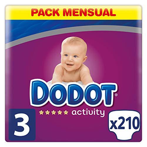Dodot Protection Plus Activity - Pañales, Talla 3 (6-10 kg), pack de 210