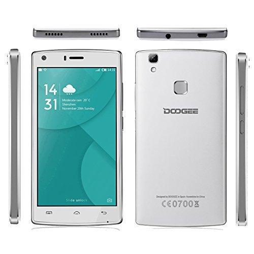 Doogee X5 MAX, 4000mAh batería, huella digital, 8MP + 8MP cámara, Android 6.0, 5 pulgadas HD LCD, smartphone libre (Blanco)