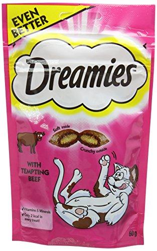 Dreamies -Golosinas para gatos, sabor: Carne de vaca, 60 g (Pack of 8)