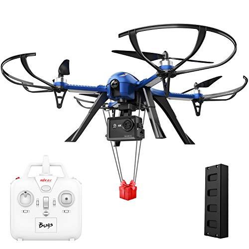 DROCON Bugs 3 Motor Quadcopter sin escobillas Drone, Drone de Alta Velocidad para Adultos y Aficionados, Support Gopro HD Cámara 4K, 18 Minutos de Vuelo 300 Metros Control de Largo Alcance, Azul