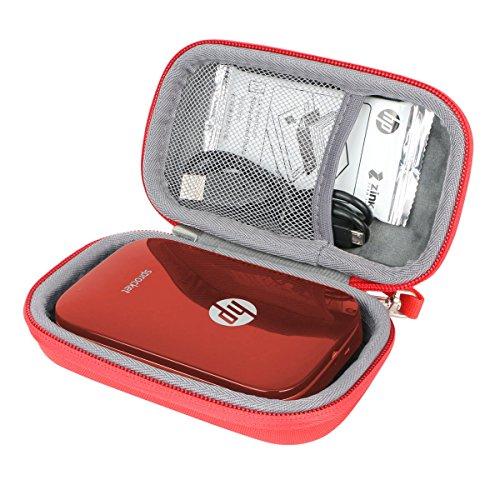 Duro Viajar Caso Cubrir para HP Sprocket - Impresora fotográfica portátil por co2CREA (Rojo)
