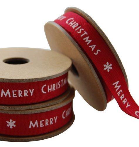 East of India NEW FOR 2011 Red Merry Christmas Ribbon by East of India