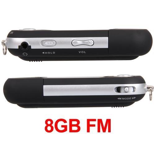 Easy Provider Mini Reproductor MP3 Negro 8GB FM Radio Grabadora De Voz Player