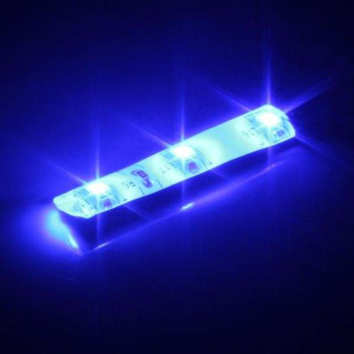 Ecloud Shop 2X Tira 3 3528 LED Impermeable Luz Azul 4.4 * 0.8CM Coche
