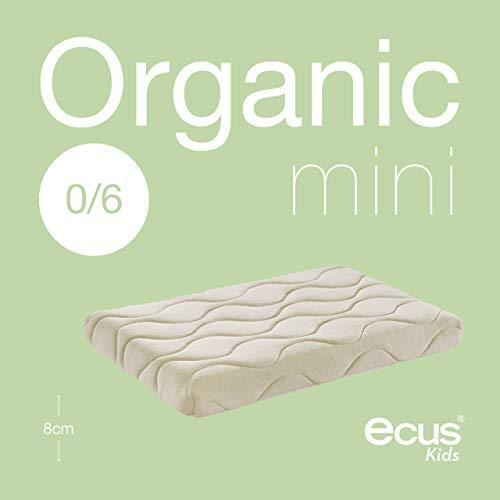 Ecus Kids, colchón para minicuna organico - Organic Mini, 80x50x8