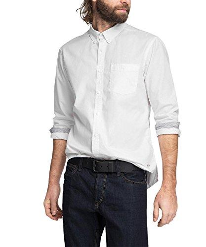 edc by Esprit Basic Camisa, White 100, Medium para Hombre