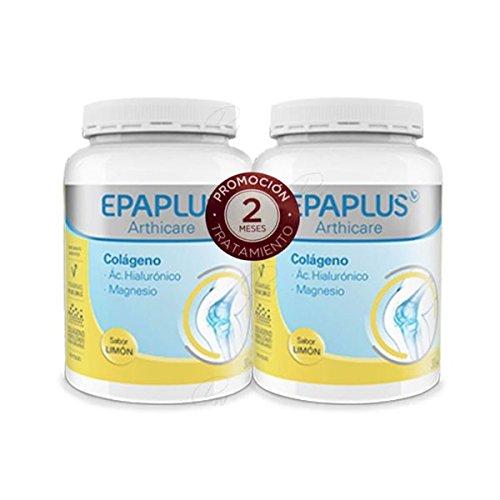 Epaplus Colágeno Ácido Hialurónico y Magnesio 30 Dias Polvo Limon - Pack de 2, 664 gr