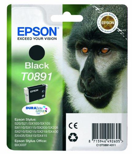 Epson C13T08914011 - Cartucho de tóner adecuado para BX300F, color negro válido para los modelos Stylus y Stylus Office SX115, SX100, BX300F y otros, Ya disponible en Amazon Dash Replenishment