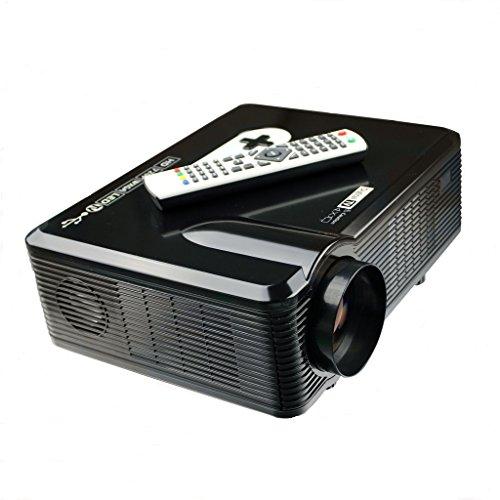 Excelvan - CL720D LED Proyector HD (3000 lúmenes, resolución 1280x800, HDMI VGA/ USB/ AV /Digital TV, altavoces incorporados), Negro