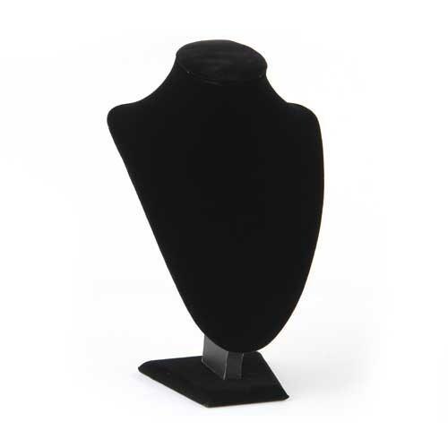 Expositor Exhibidor Busto madera Tela de Collar Negro
