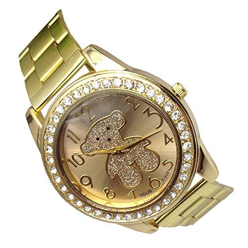 Fabricante descuento Reloj Winnie Nueva Tous Steel Band cuarzo de los hombres y mujeres de negocios de Oro