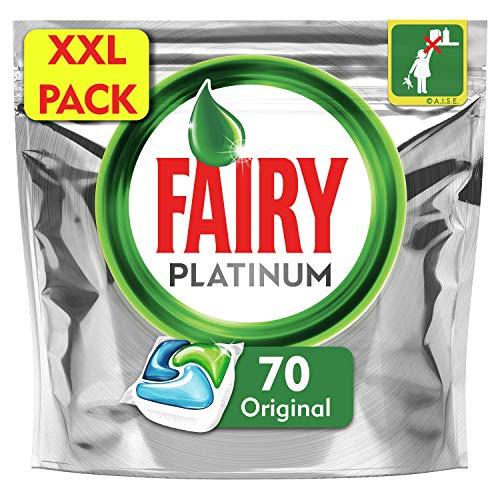 Fairy Platinum - Cápsulas de lavavajillas, pack 70