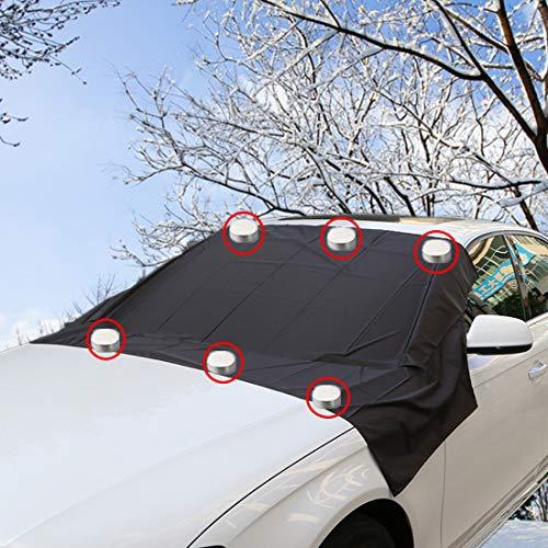 FEZZ Protector Parabrisas Coche Nieve Hielo Crema Magnético Solar UV Parasol 210 * 120cm para Coches SUV Camiones