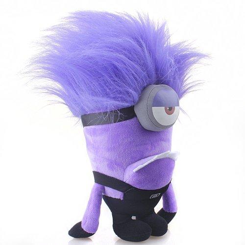 Fireox 10.5 Inch Despicable Me 2 Evil One EYED Purple Minion Plush Toy Bad Minion
