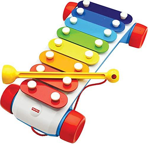 Mattel Fisher-Price-Xilófono de Arrastre, Juguete Musical de Gateo bebés +1 año, Multicolor CMY09