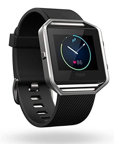 Fitbit Blaze - Reloj inteligente para actividad física, unisex, color negro y plata, talla L