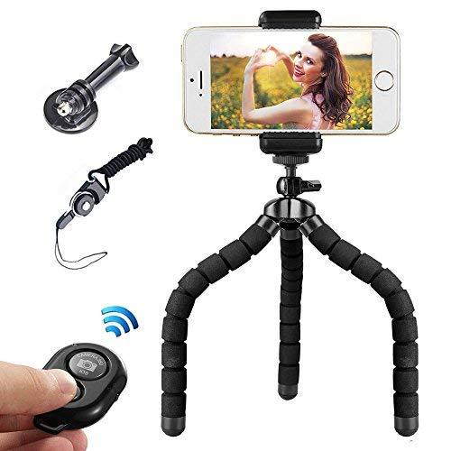 Toppaie Mini trípode Flexible de iPhone trípode para teléfono móvil teledirigido con Bluetooth para cámaras y teléfonos Inteligentes como iPhone y Samsung