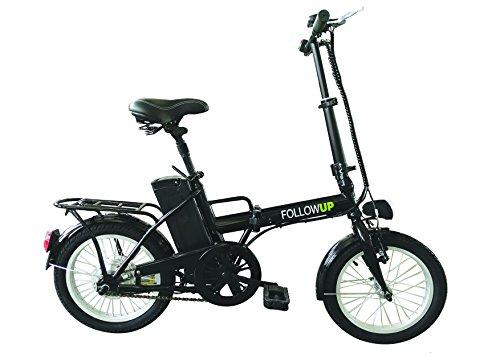 FOLLOW UP E05 Bicicleta eléctrica Plegable para Adulto, Color Negro