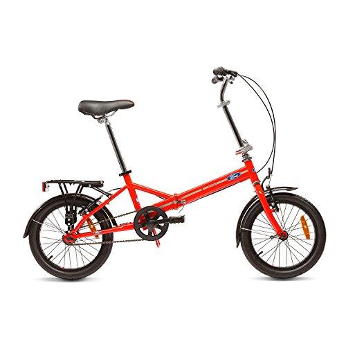 Ford B-MAX Bicicleta Plegable, Unisex Adulto, Rojo, 16"