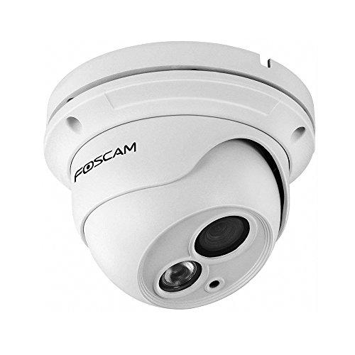 Foscam FI9853EP/W - Cámara IP vigilancia domo interior (1,0 Mpx, 720 p, H264, POE), color blanco