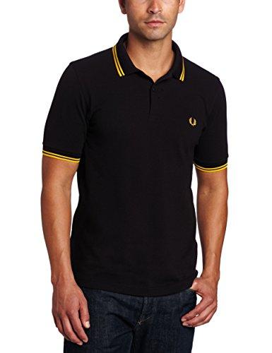 Fred Perry M3600, Polo Para Hombre, Negro (Black/Yellow), Large
