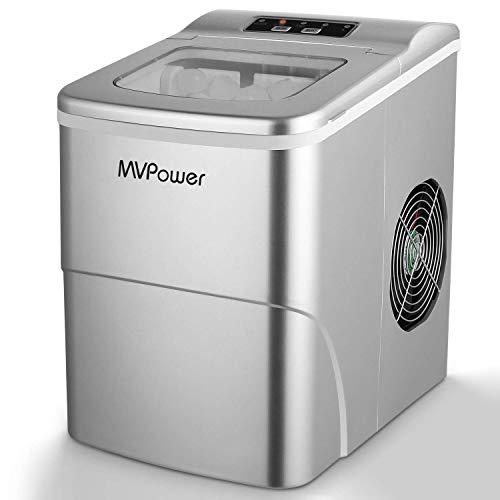 MVPower Máquina para Hacer Cubitos de Hielo 12 kg Tiempo de producción 6-8 Minutos 2 tamaños de Cubitos de Hielo 95 W depósito de Agua de 2 L (1)