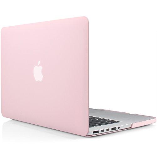 iDOO Funda dura [Para MacBook Pro Retina 13 Pulgadas - sin unidad de CD: A1425 / A1502] - Cuarzo rosa
