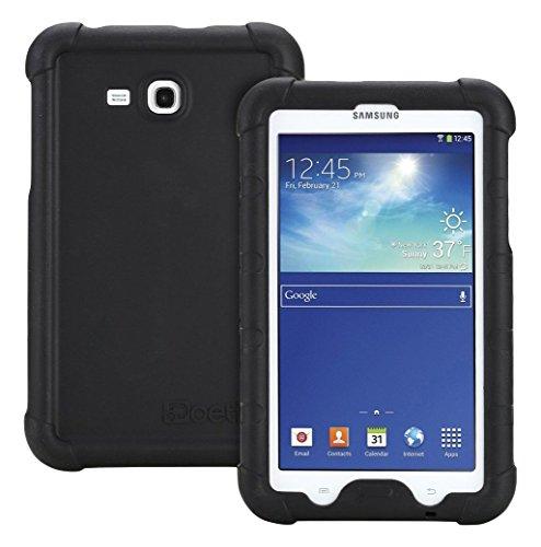 Funda Galaxy Tab 3 lite 7.0 / Tab E Lite 7.0, Poetic [Serie Turtle Skin] [Amplificación de Sonido] Funda Protectora de Silicón para Samsung Galaxy Tab 3 Lite 7.0 (2014) / Tab E Lite 7.0 (2016) Negro