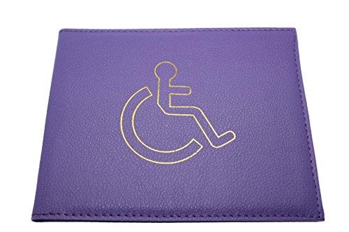 Soporte para Insignias de Piel para Personas con discapacidad, Color Morado