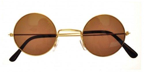 fancy dress warehouse Round Black Sunglasses Glasses Beattles John Lennon Fancy Dress by