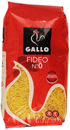 Gallo - Pastas cortas - Fideo No 0, Paquete 500 g - , Pack de 6