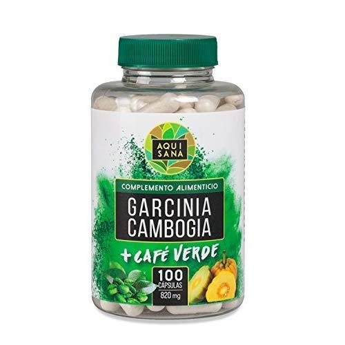 Garcinia cambogia con extracto de café verde para complementar una dieta para adelgazar - Garcinia como supresor de apetito y café verde con propiedades quema grasas - 100 capsulas - Producto vegetal
