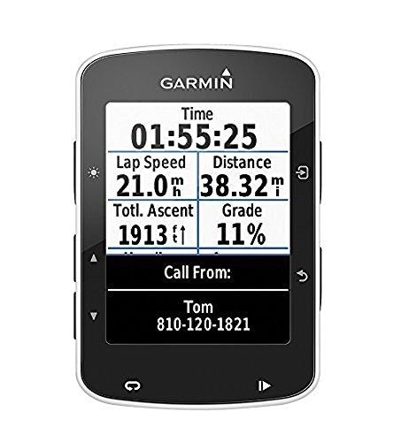 Garmin Edge 520 GPS - Ordenador de bicicleta sin banda de cardio y sensores de velocidad / cadencia, notificación inteligente, conexión ANT +